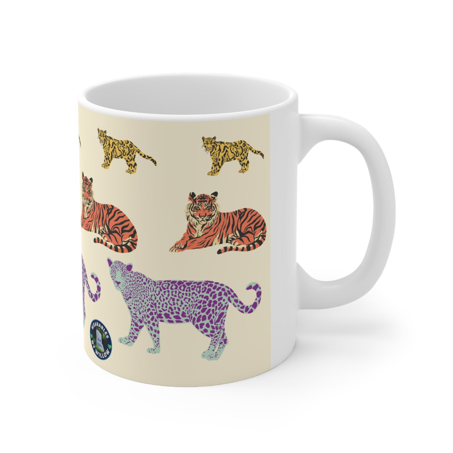 White Ceramic Mug, 11oz (Wild Africa)
