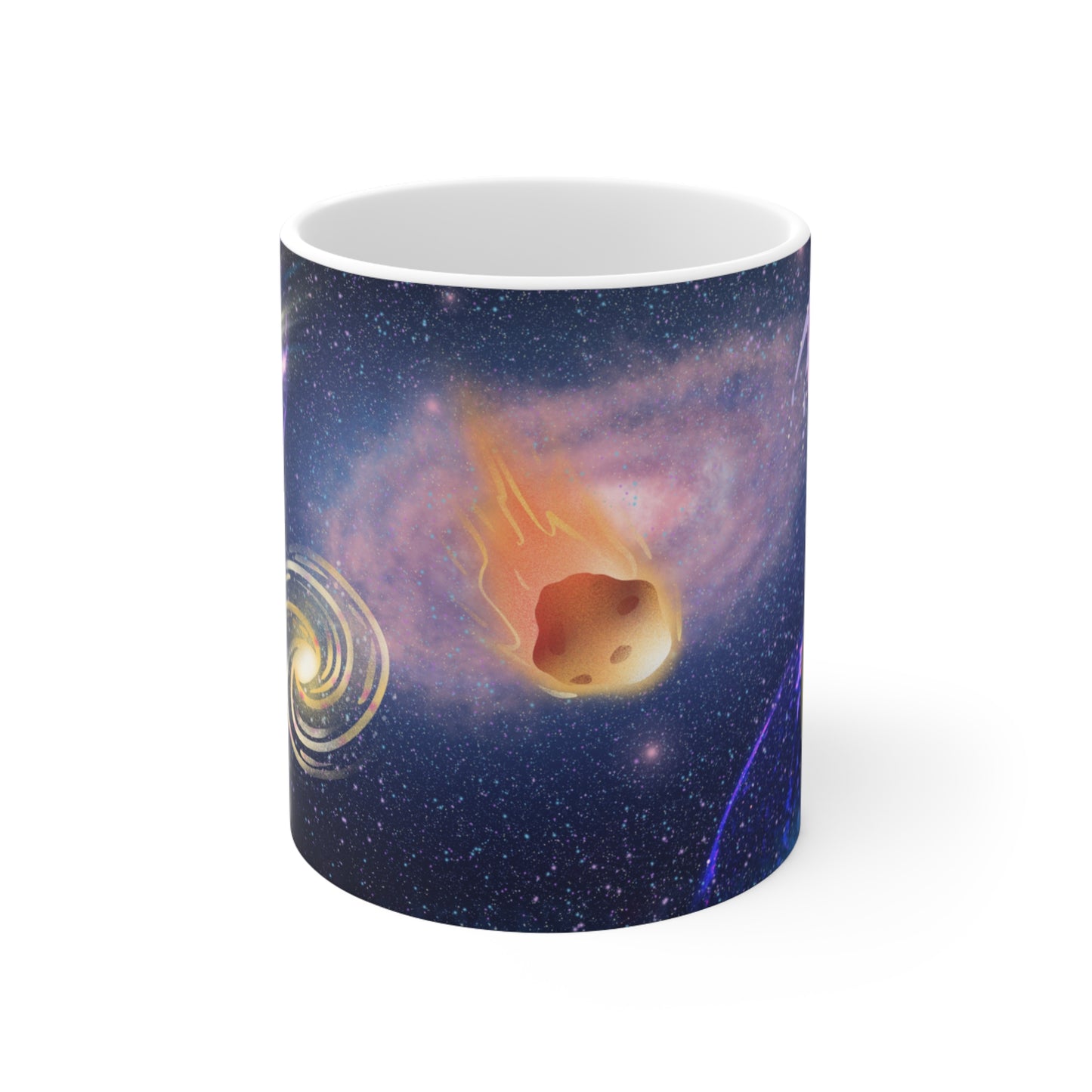 White Ceramic Mug, 11oz (Space)