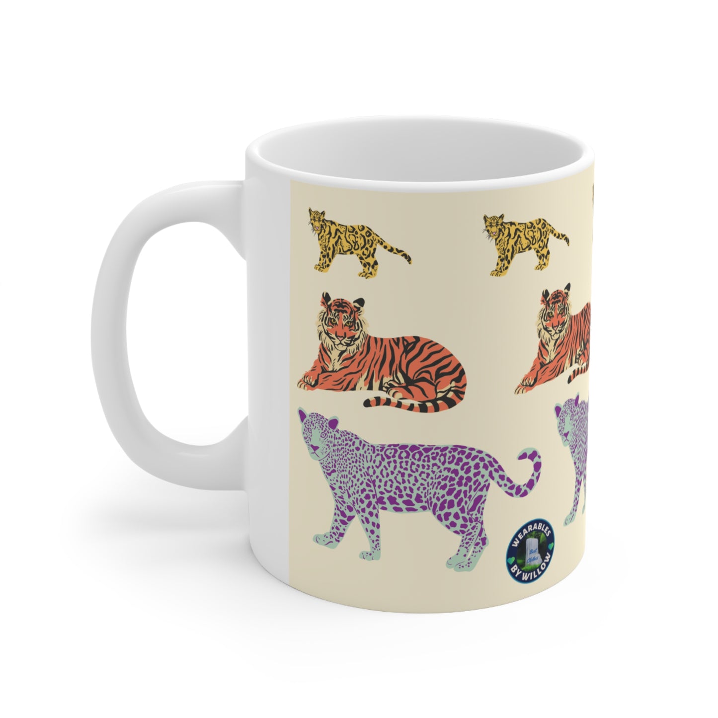 White Ceramic Mug, 11oz (Wild Africa)
