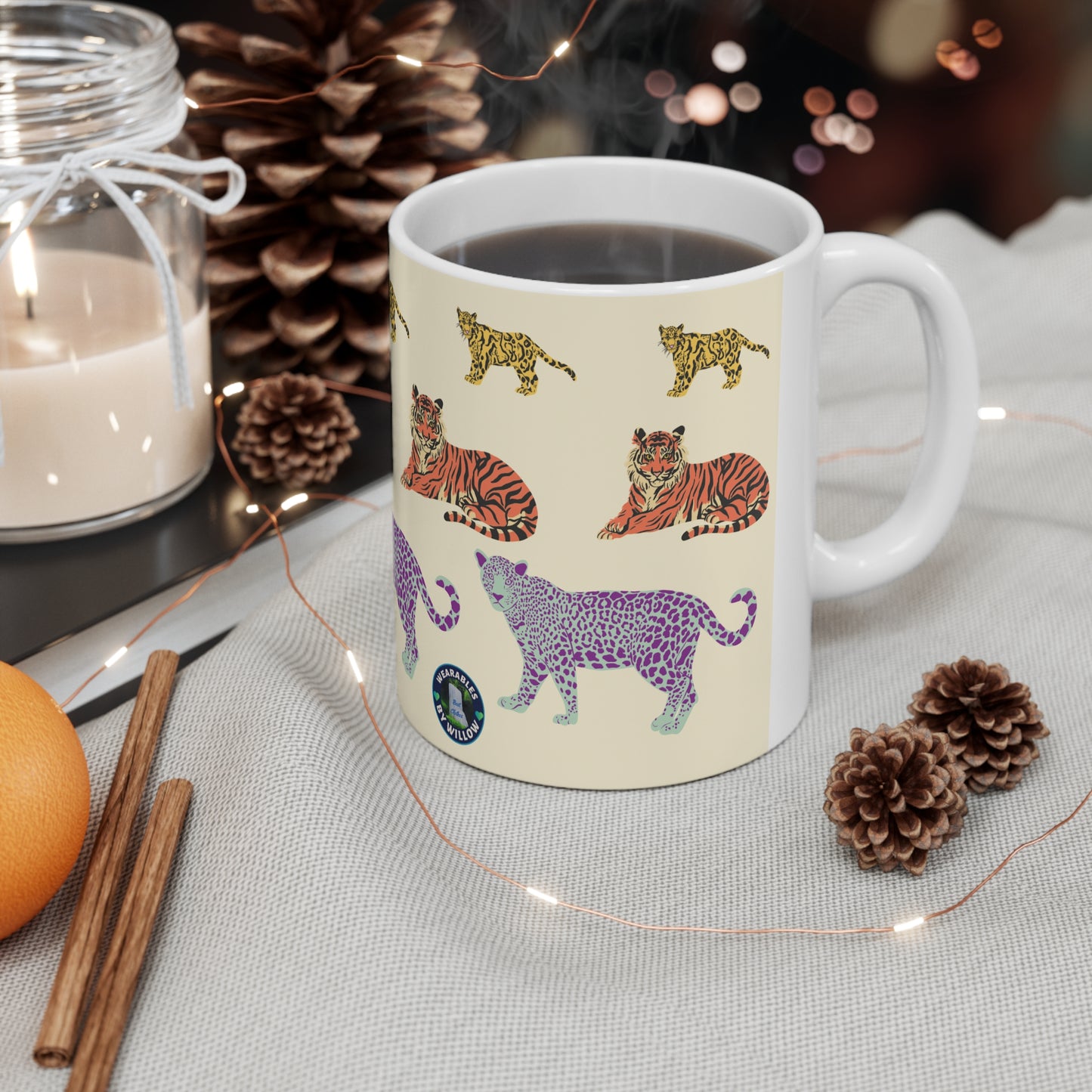 White Ceramic Mug, 11oz (Wild Africa)